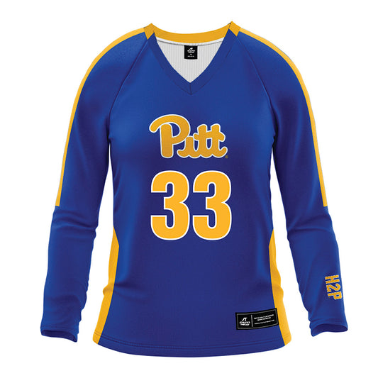 Pittsburgh - NCAA Women's Volleyball : Jessica Smallwood - Royal Volleyball Jersey-0