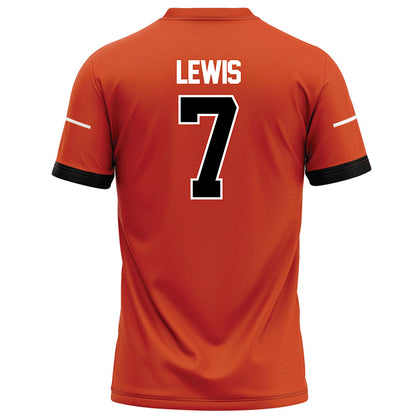 Campbell - NCAA Football : Omarion Lewis - Orange Football Jersey-1