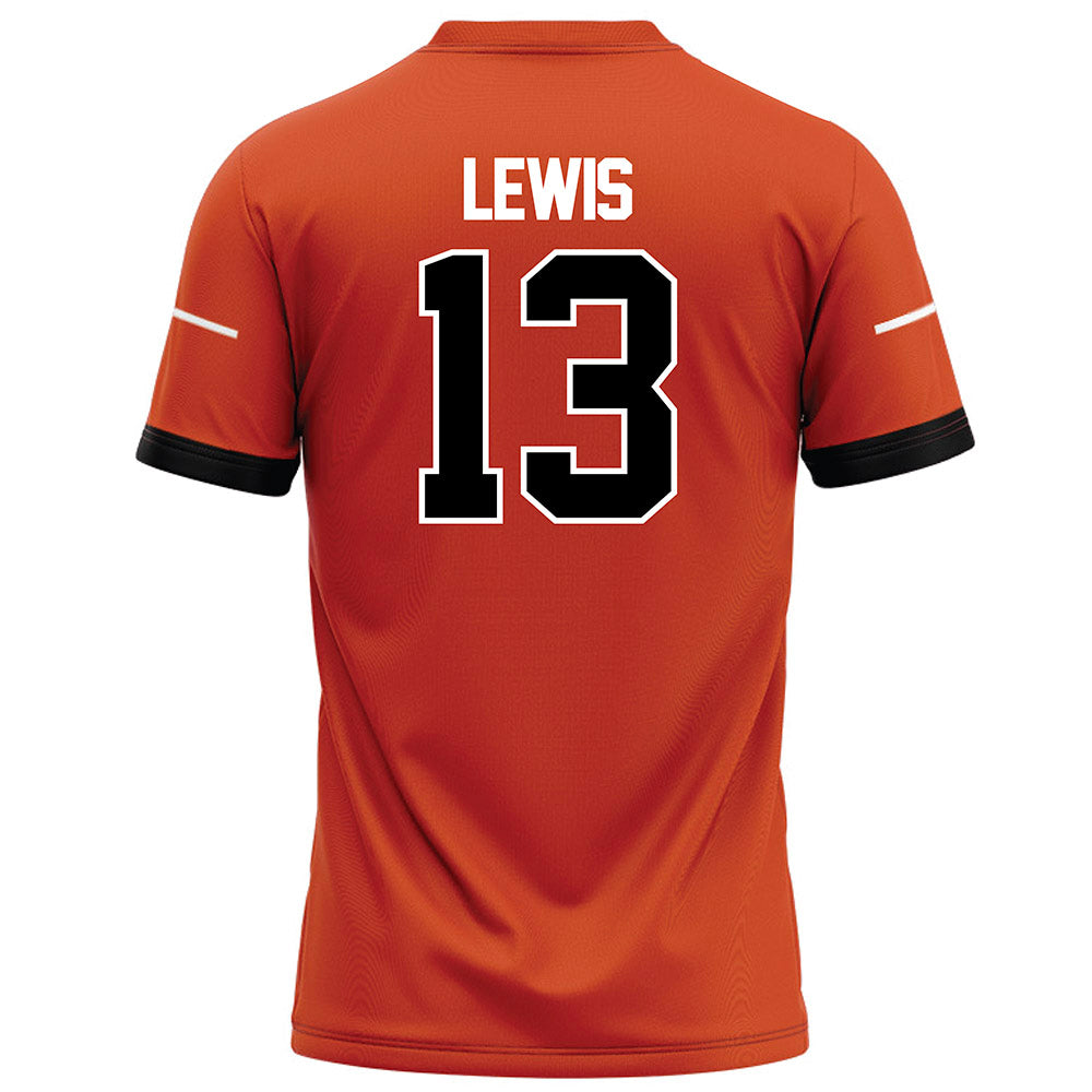Campbell - NCAA Football : Omarion Lewis - Orange Football Jersey-1