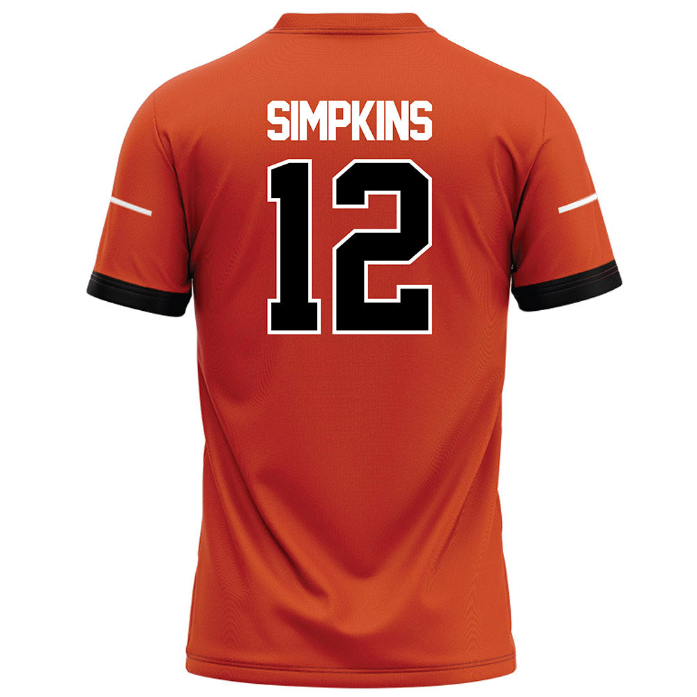 Campbell - NCAA Football : Kaleb Simpkins - Orange Football Jersey-1
