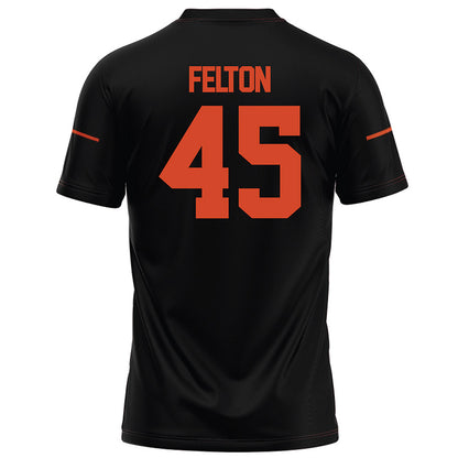 Campbell - NCAA Football : Daniel Felton - Black Football Jersey-1