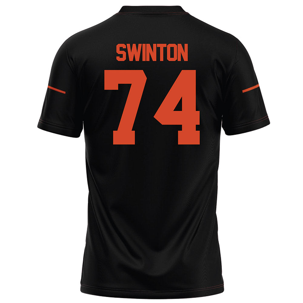 Campbell - NCAA Football : Rahshad Swinton - Black Football Jersey-1