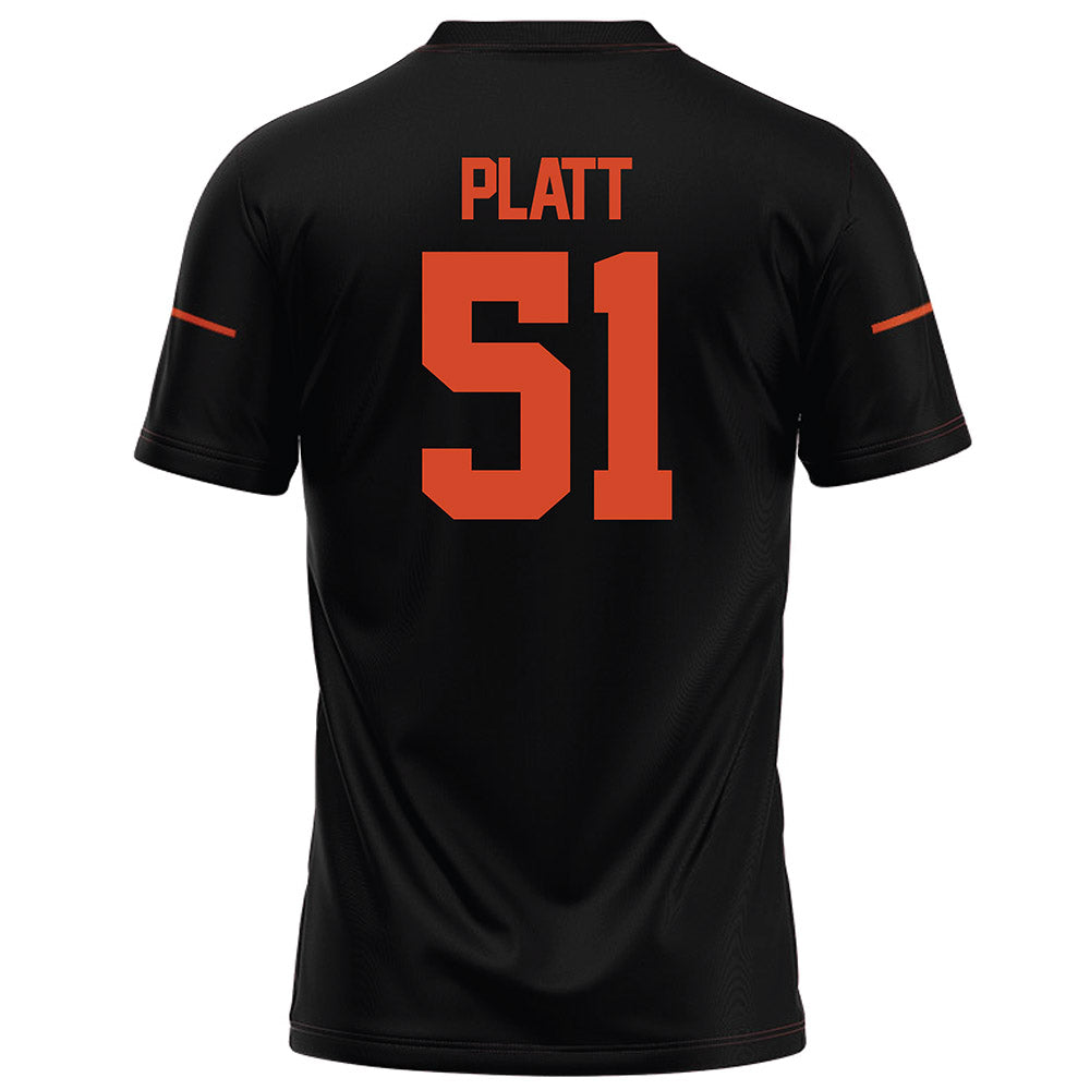 Campbell - NCAA Football : Julian Platt - Black Football Jersey-1