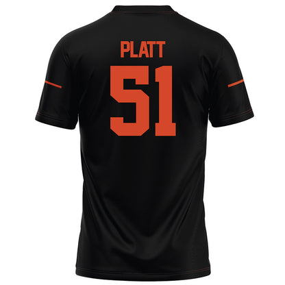 Campbell - NCAA Football : Julian Platt - Black Football Jersey-1