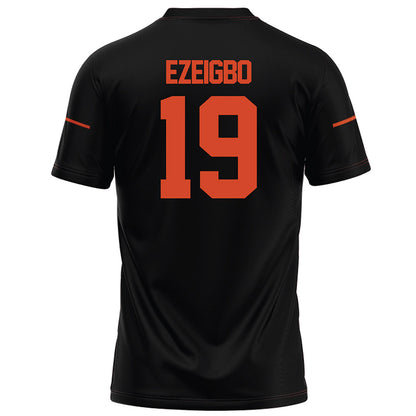 Campbell - NCAA Football : Chinua Ezeigbo - Black Football Jersey-1