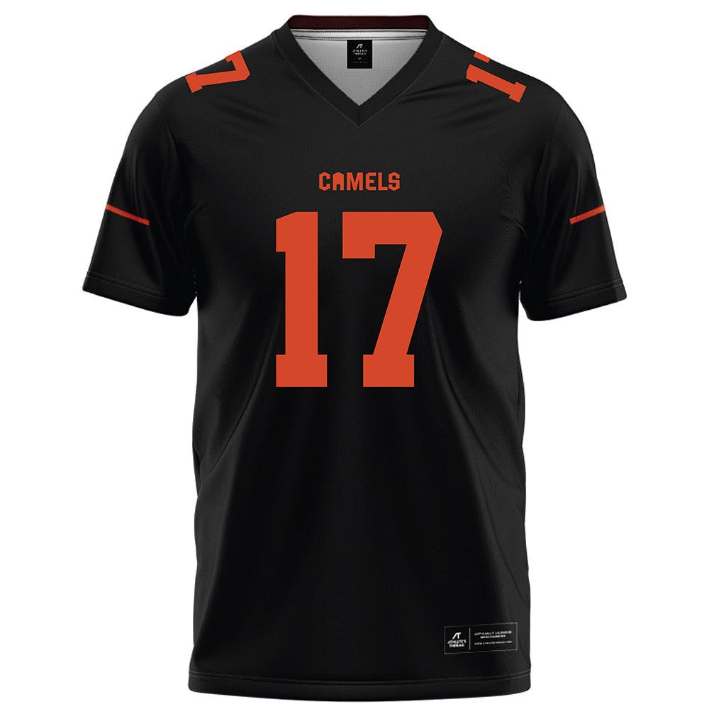 Campbell - NCAA Football : Malachi Thomas - Black Football Jersey-0
