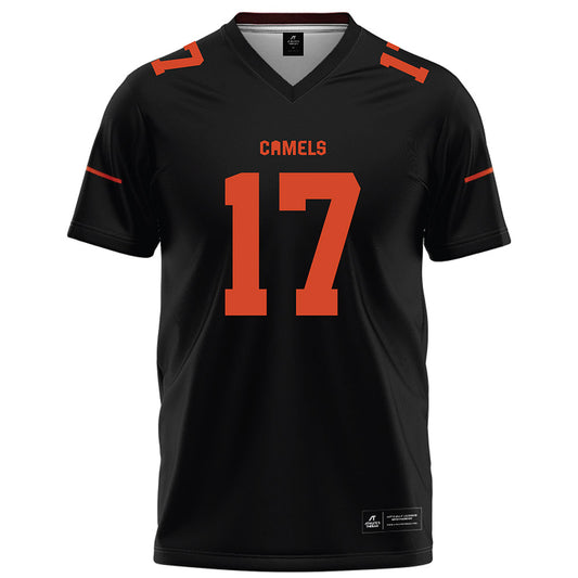Campbell - NCAA Football : Malachi Thomas - Black Football Jersey-0