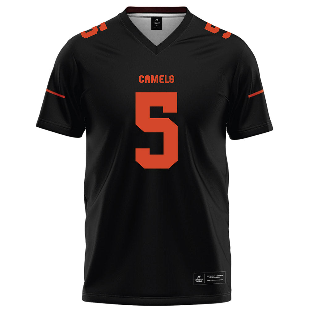 Campbell - NCAA Football : Javon Cowan - Black Football Jersey-0