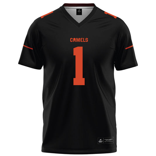 Campbell - NCAA Football : Spencer Jones - Black Football Jersey-0