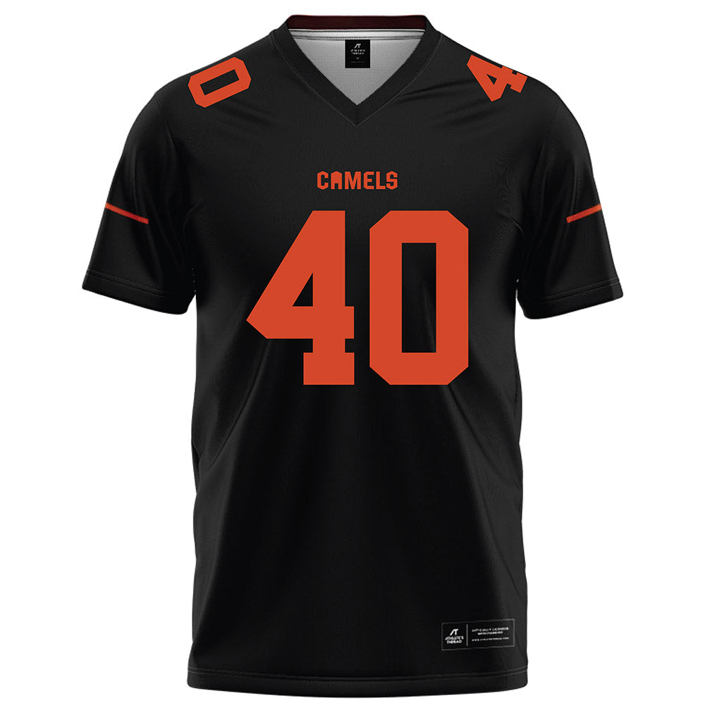 Campbell - NCAA Football : Justin Garza - Black Football Jersey-0