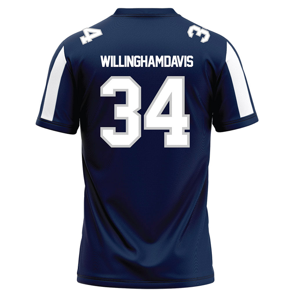 BU - NCAA Football : Zac Willingham-Davis - Blue Football Jersey-1