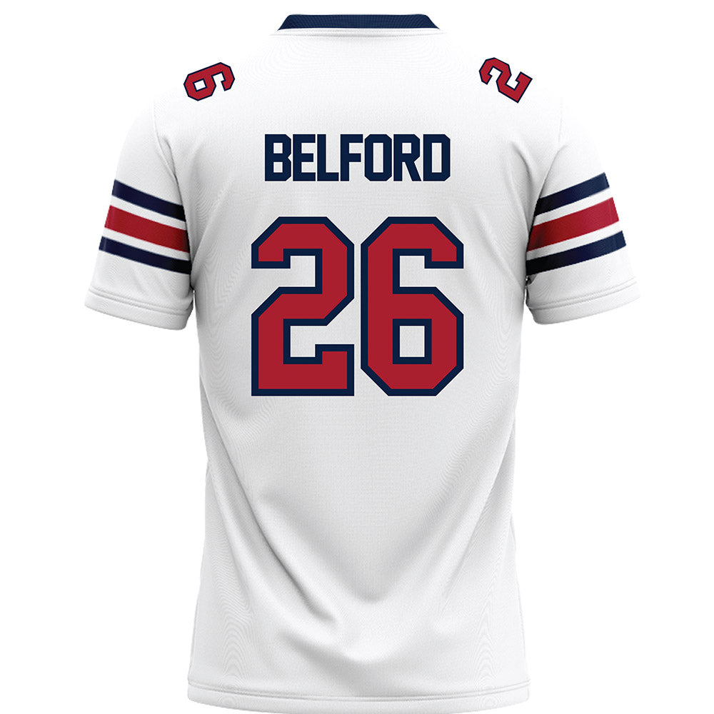 Liberty - NCAA Football : Jaylin Belford - White Premium Football Jersey-1
