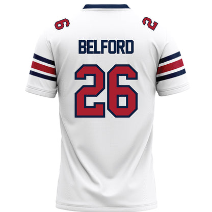 Liberty - NCAA Football : Jaylin Belford - White Premium Football Jersey-1