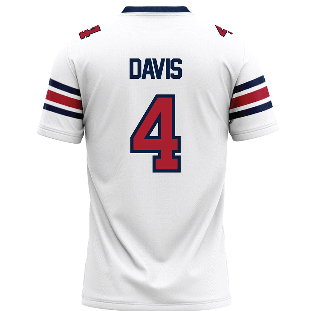 Liberty - NCAA Football : Kam Davis - White Premium Football Jersey-1