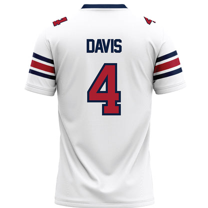 Liberty - NCAA Football : Kam Davis - White Premium Football Jersey-1