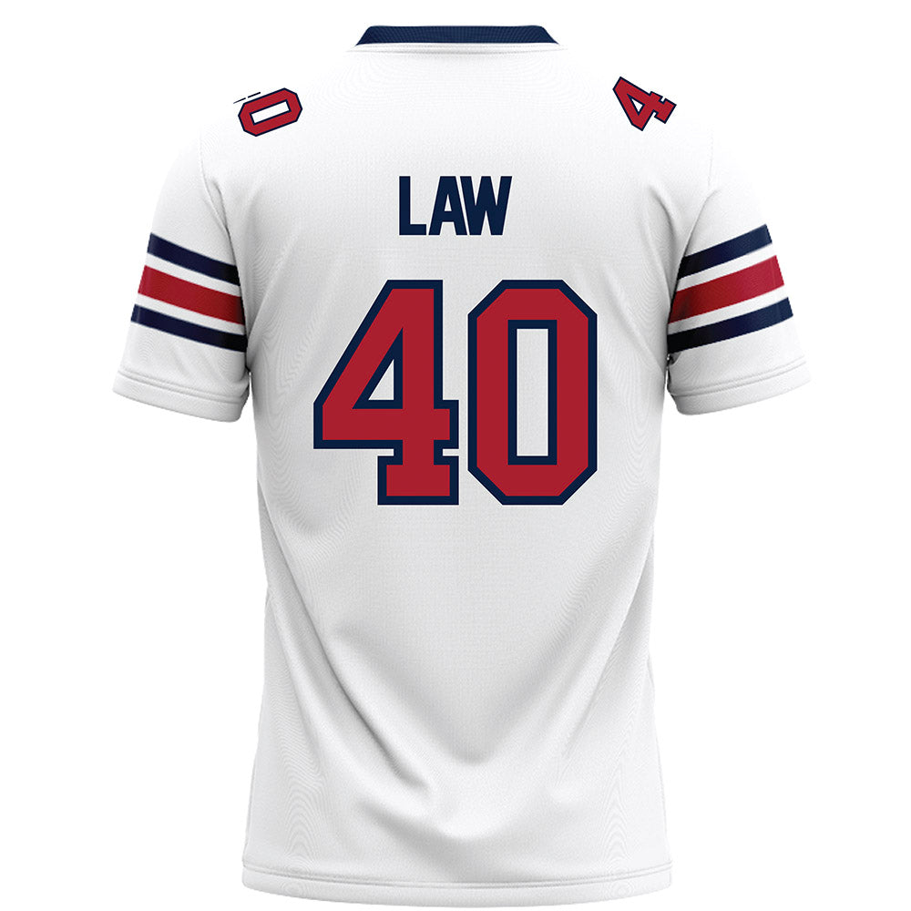Liberty - NCAA Football : Christopher Law - White Football Jersey-1