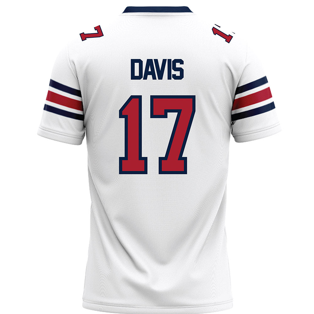 Liberty - NCAA Football : Jayden Davis - White Premium Football Jersey-1