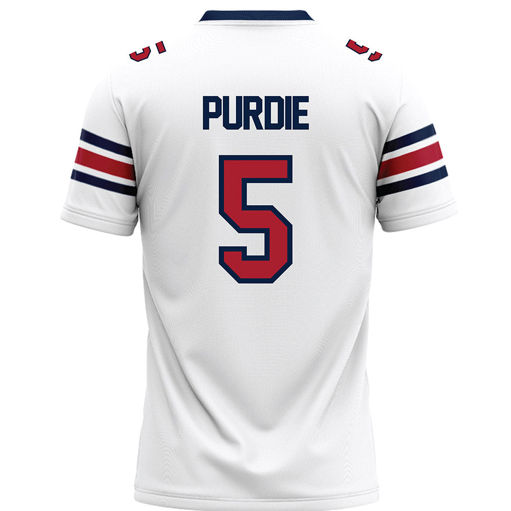 Liberty - NCAA Football : Deshawn Purdie - White Premium Football Jersey-1