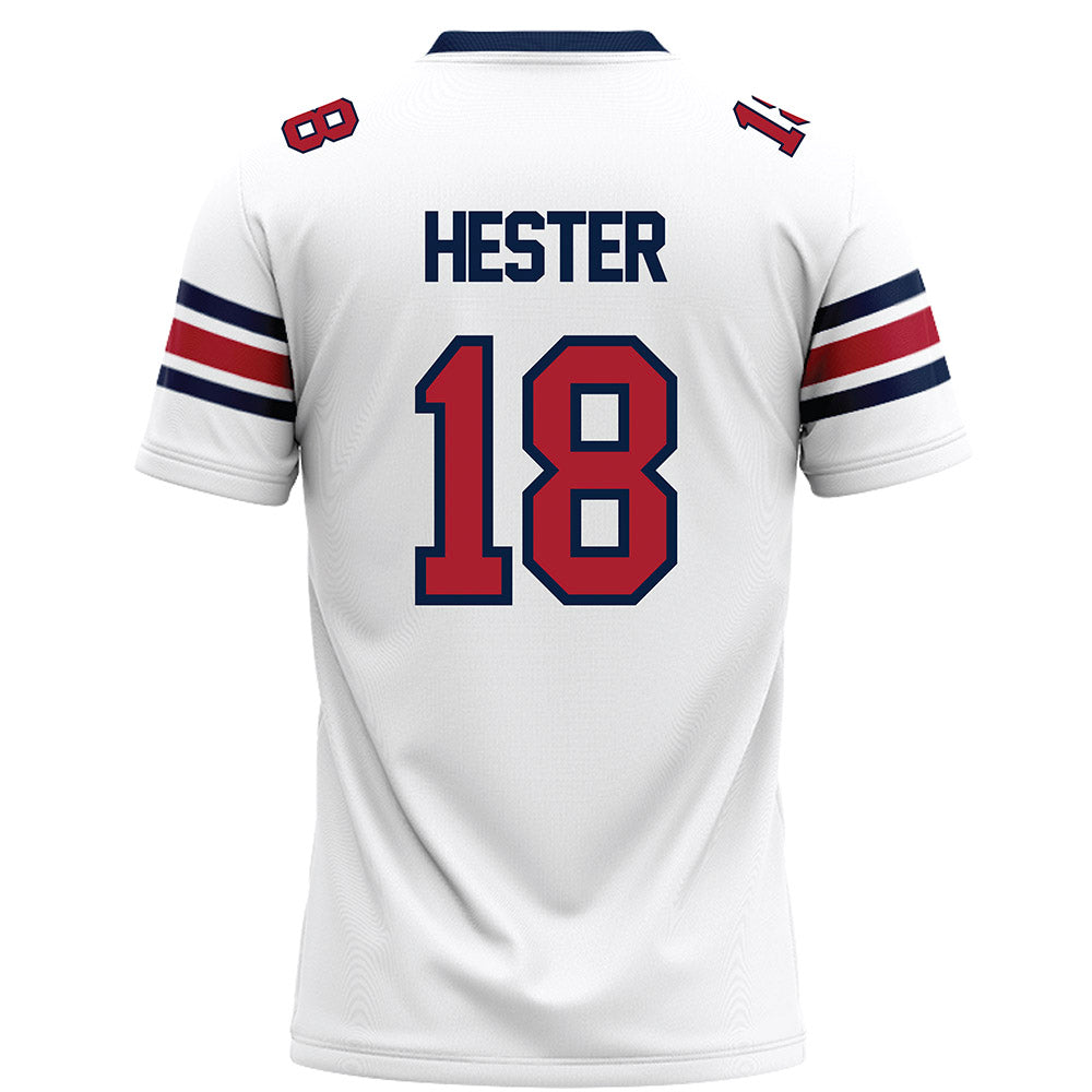 Liberty - NCAA Football : Aaron Hester - White Football Jersey-1