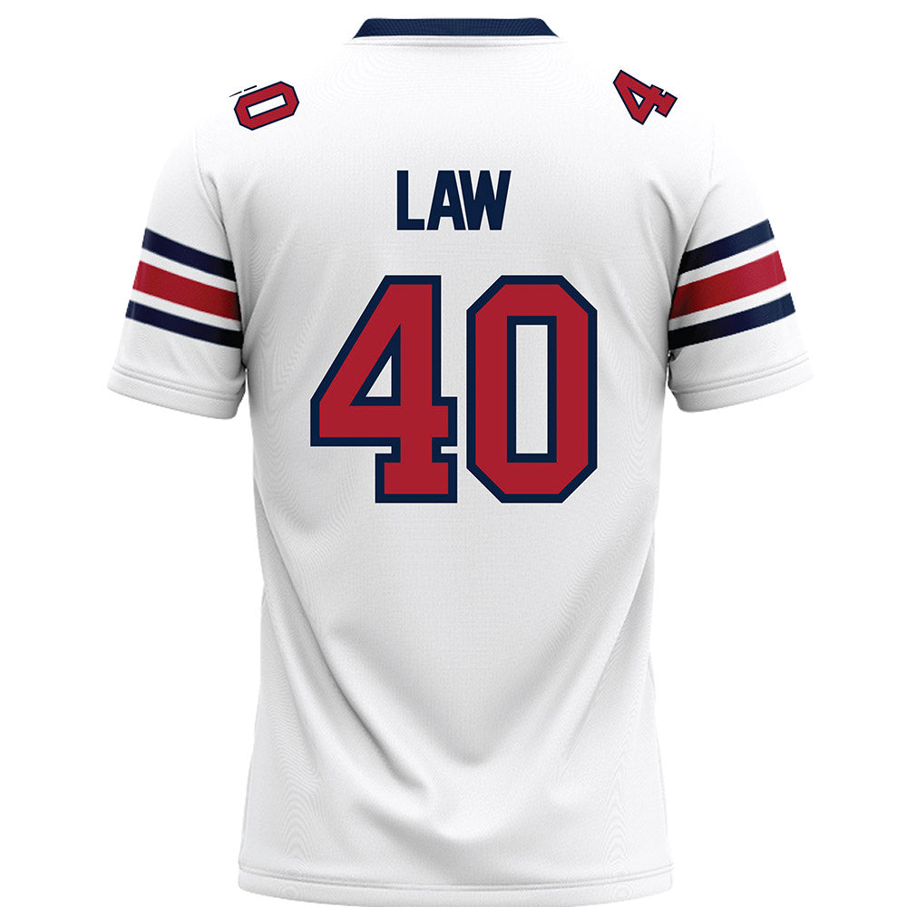 Liberty - NCAA Football : Christopher Law - White Premium Football Jersey-1