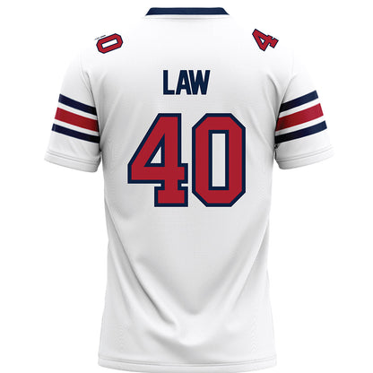 Liberty - NCAA Football : Christopher Law - White Premium Football Jersey-1