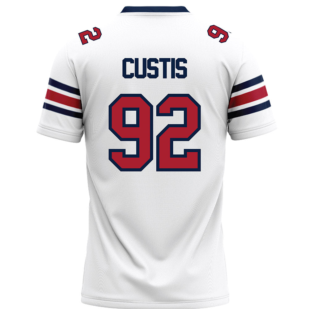 Liberty - NCAA Football : John Custis - White Premium Football Jersey-1