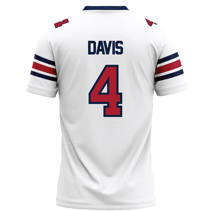 Liberty - NCAA Football : Kam Davis - White Football Jersey-1