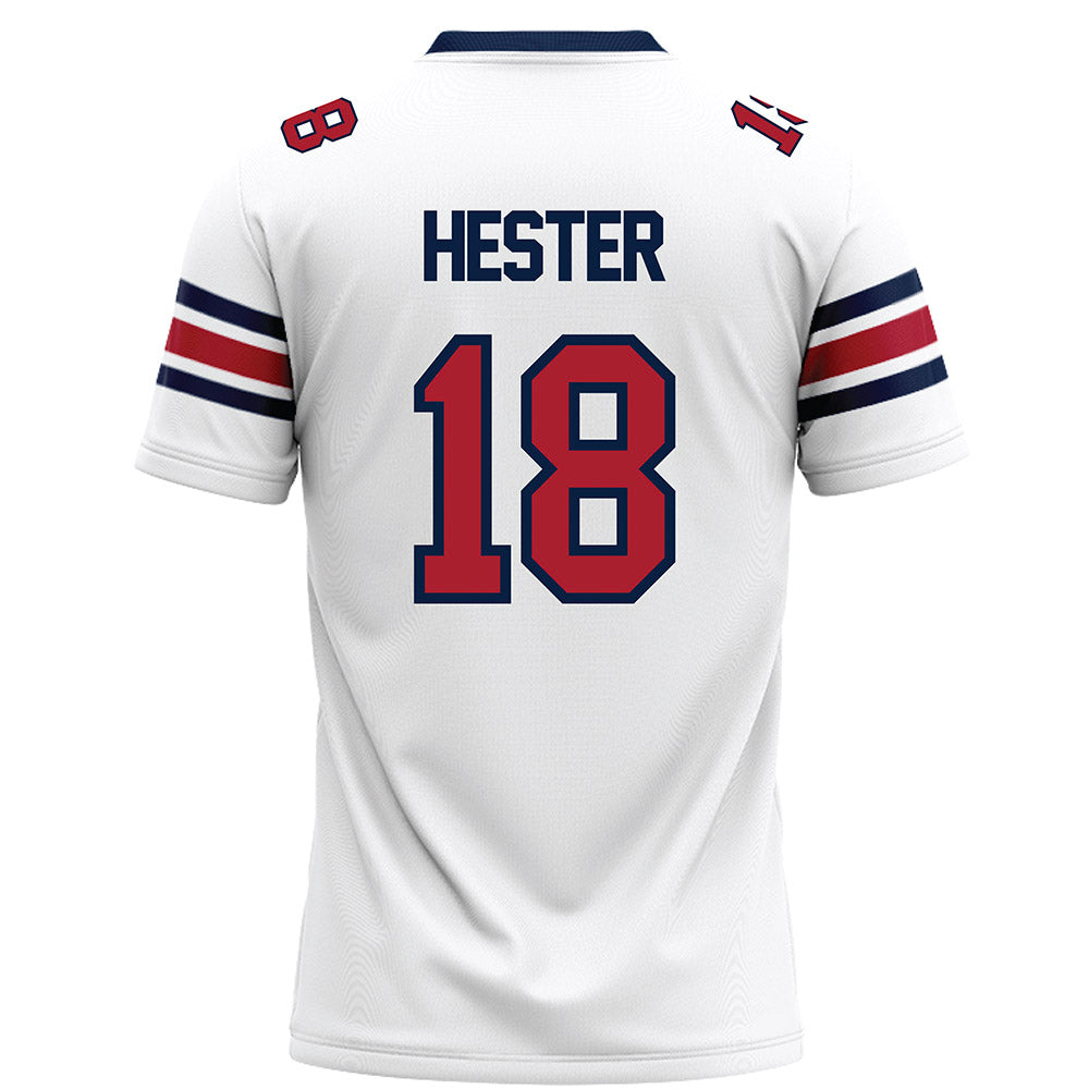 Liberty - NCAA Football : Aaron Hester - White Football Jersey-1