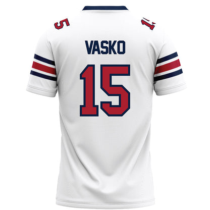 Liberty - NCAA Football : Ethan Vasko - White Football Jersey-1