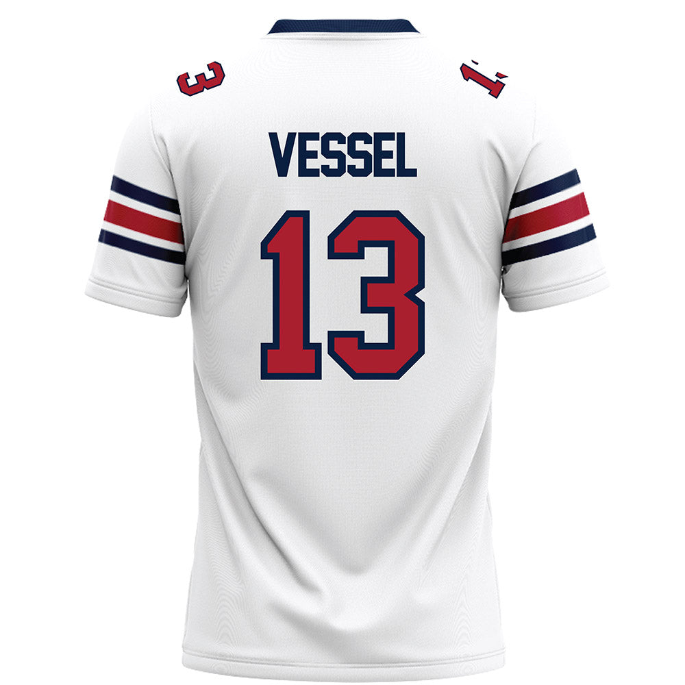 Liberty - NCAA Football : Jeremiah Vessel - White Football Jersey-1