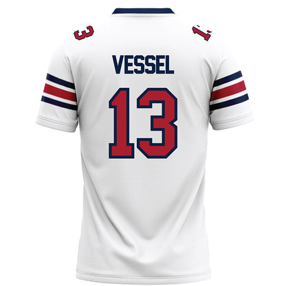 Liberty - NCAA Football : Jeremiah Vessel - White Football Jersey-1