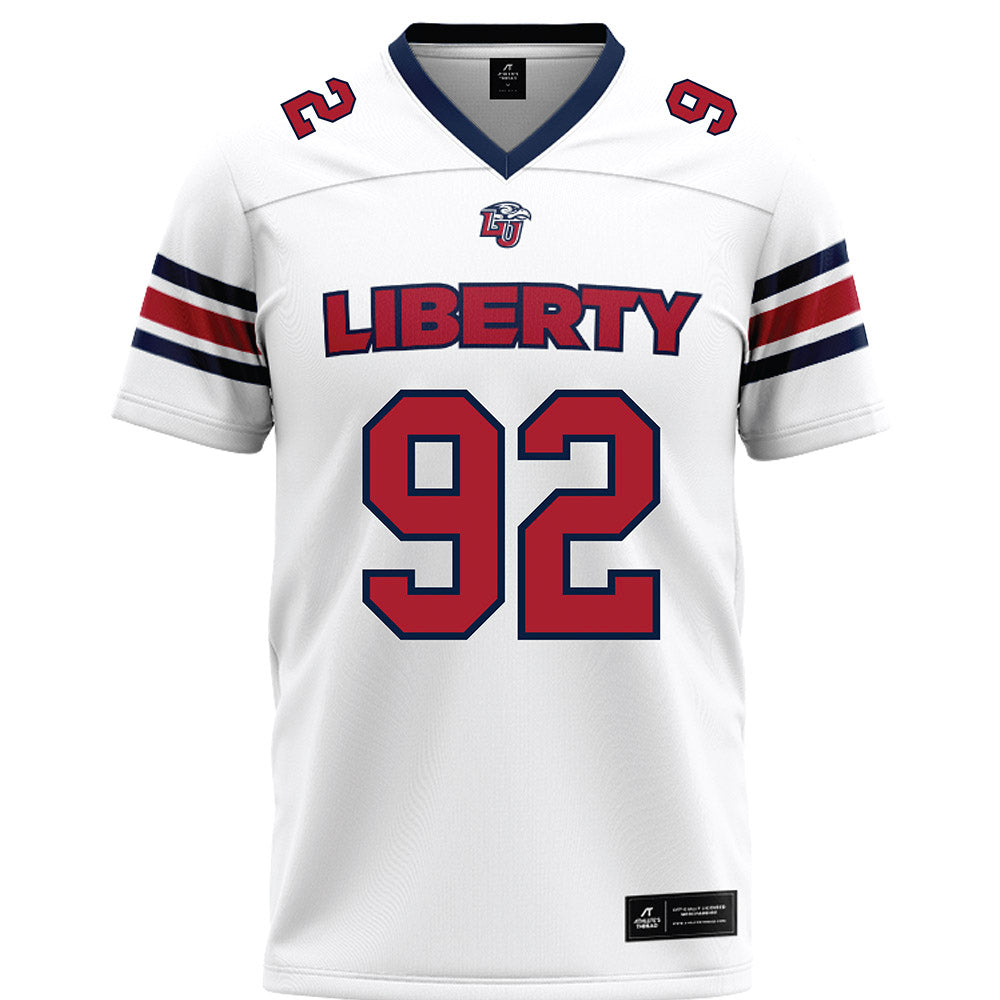 Liberty - NCAA Football : John Custis - White Premium Football Jersey-0