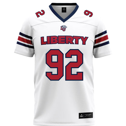 Liberty - NCAA Football : John Custis - White Premium Football Jersey-0
