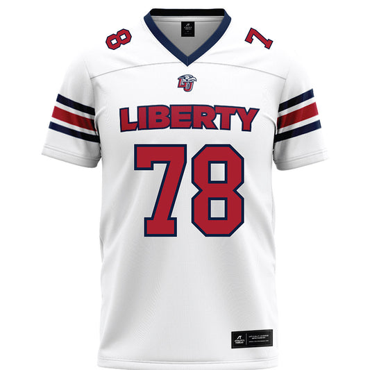 Liberty - NCAA Football : Joseph Morris - White Premium Football Jersey-0