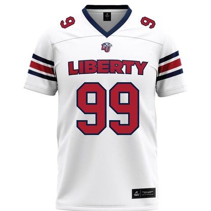 Liberty - NCAA Football : Xavier Reid - White Premium Football Jersey-0