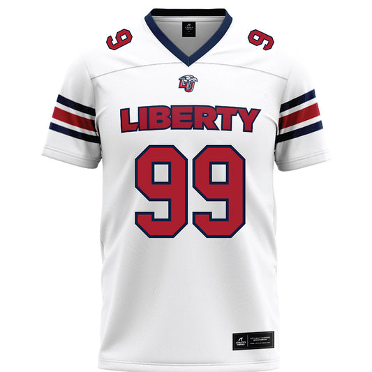 Liberty - NCAA Football : Xavier Reid - White Premium Football Jersey-0