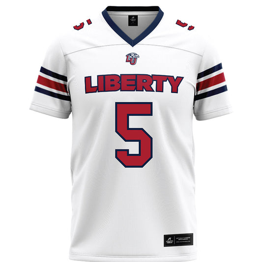 Liberty - NCAA Football : Deshawn Purdie - White Premium Football Jersey-0