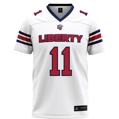 Liberty - NCAA Football : Derrell Farrar - White Football Jersey-0