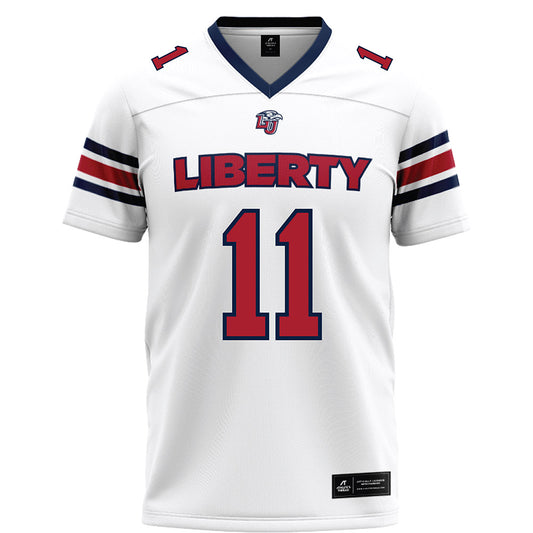 Liberty - NCAA Football : Derrell Farrar - White Football Jersey-0