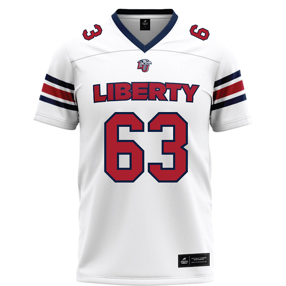 Liberty - NCAA Football : Daniel Schiffert - White Football Jersey-0