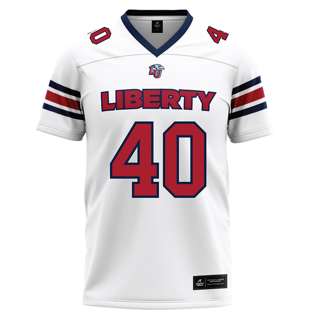 Liberty - NCAA Football : Christopher Law - White Football Jersey-0