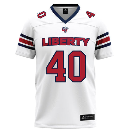 Liberty - NCAA Football : Christopher Law - White Football Jersey-0