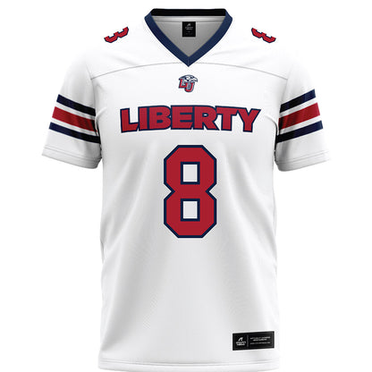 Liberty - NCAA Football : Nasir Newkirk - White Premium Football Jersey-0