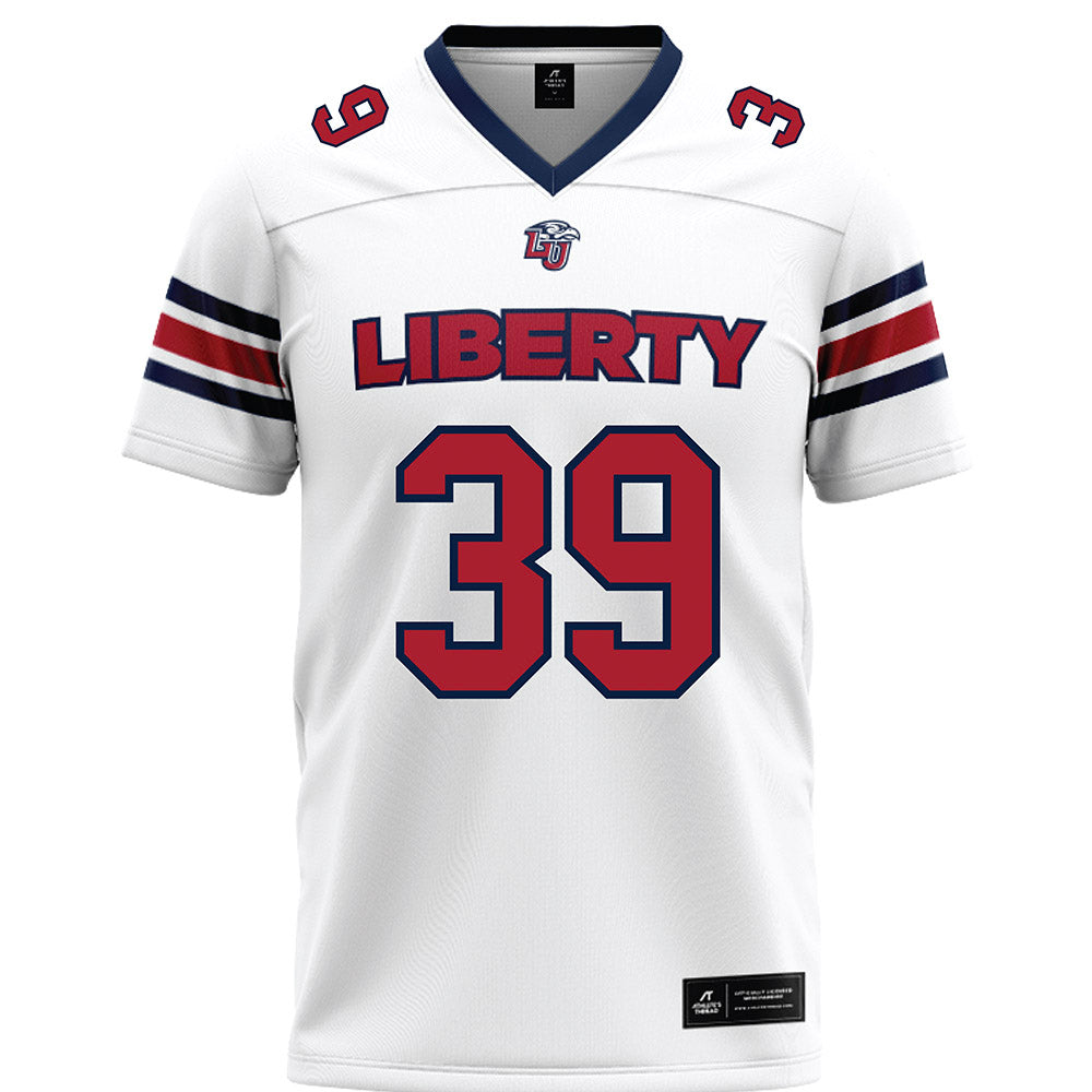 Liberty - NCAA Football : Carson Jones - White Premium Football Jersey-0