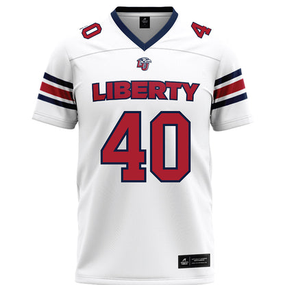 Liberty - NCAA Football : Christopher Law - White Premium Football Jersey-0