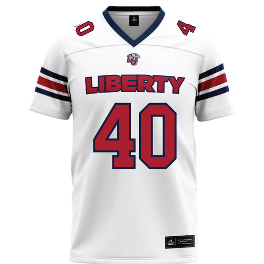 Liberty - NCAA Football : Christopher Law - White Premium Football Jersey-0