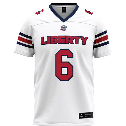Liberty - NCAA Football : Kanye Udoh - White Premium Football Jersey-0