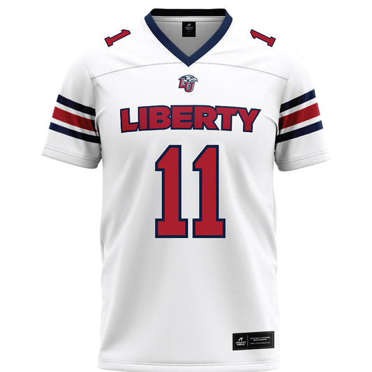 Liberty - NCAA Football : Derrell Farrar - White Premium Football Jersey-0