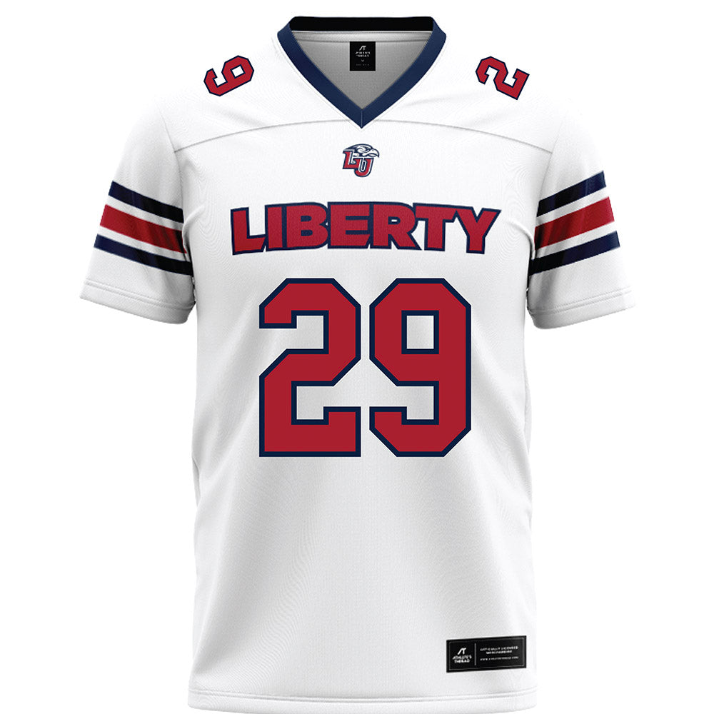 Liberty - NCAA Football : Justin Marshall - White Premium Football Jersey-0