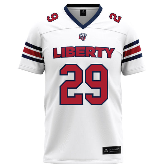 Liberty - NCAA Football : Justin Marshall - White Premium Football Jersey-0